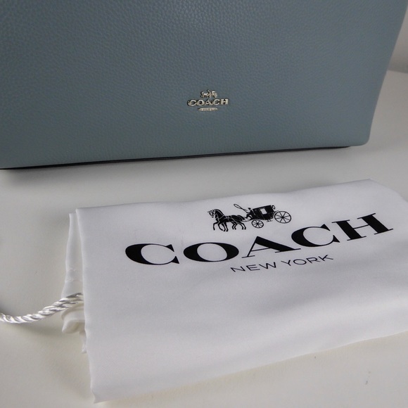 Coach Polished Pebbled Leather Market Tote Bag NWT - Picture 6 of 9